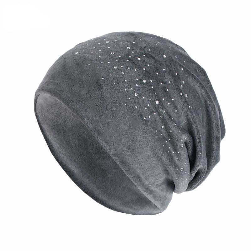 HASASERIES HS1091 Full Sky Star Diamond Muslim Headband Hat