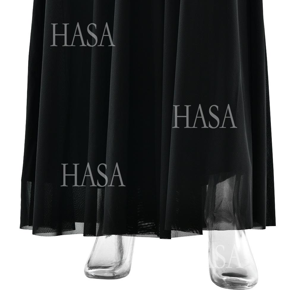 HASA HS6769 Luxury High Neck Body Sculpt Maxi Dress