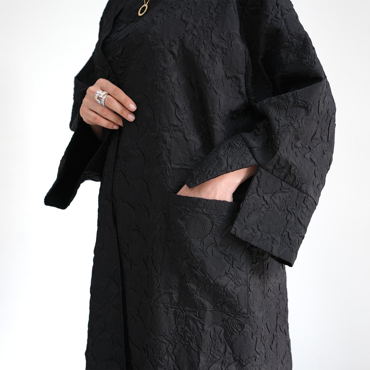 HASASERIES HS0719 Cardigan with Vest Dress Abaya Robe