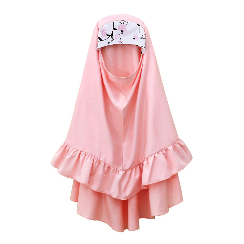 HASASERIES HS1197 Ensemble 2 pièces, Abaya pour enfant avec Khimar une couche.
