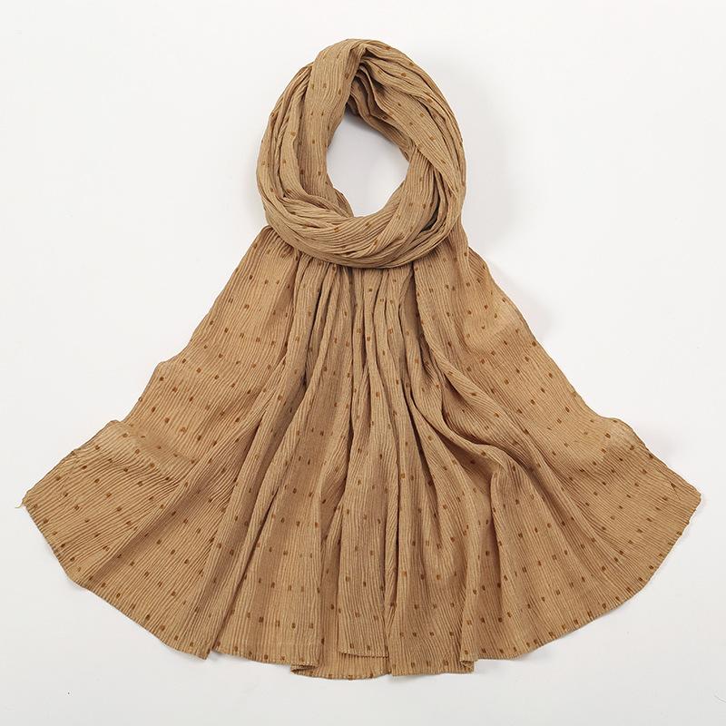 HASASERIES HS1122 Pure Color Cotton and Linen Long Scarf