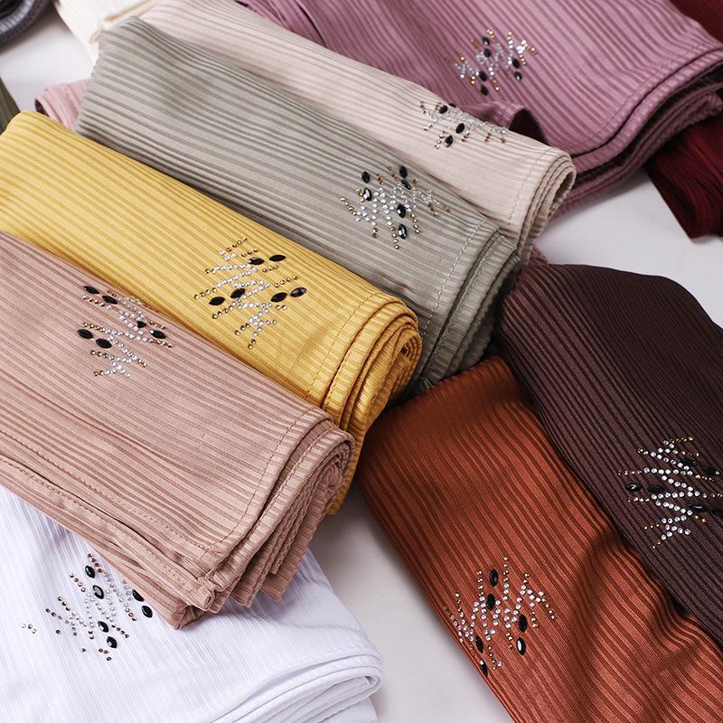 HASASERIES HS1133 Nouveau foulard rayé pour perçage à chaud