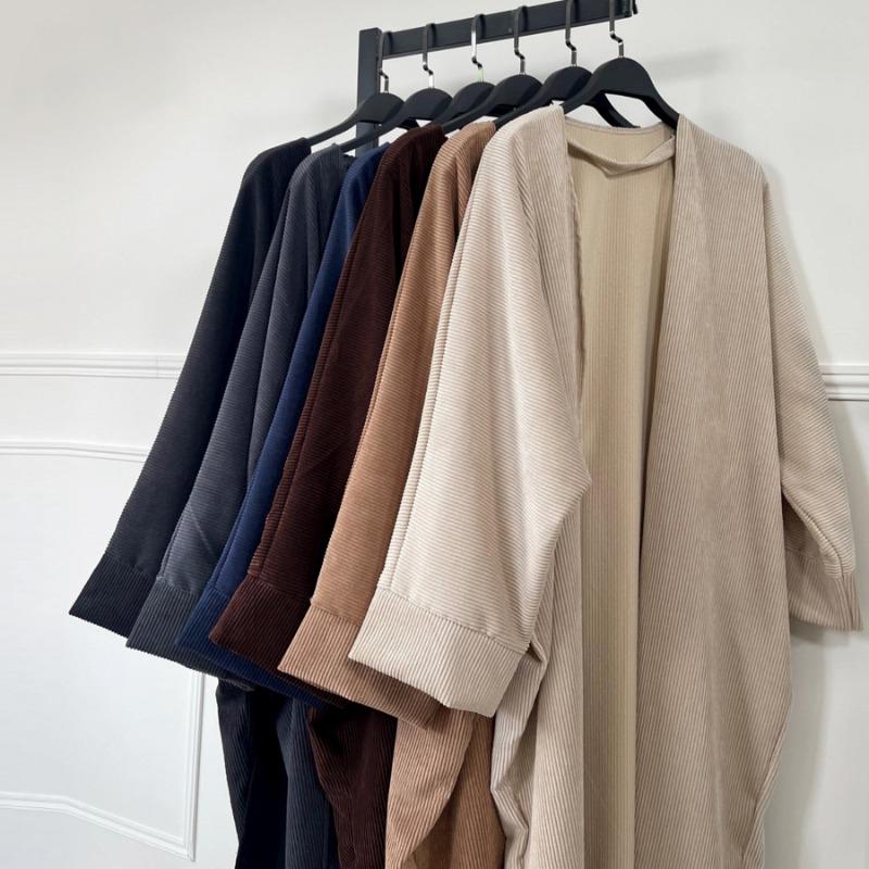 HASASERIES HS0566 Autumn/Winter Corduroy Cardigan Coat