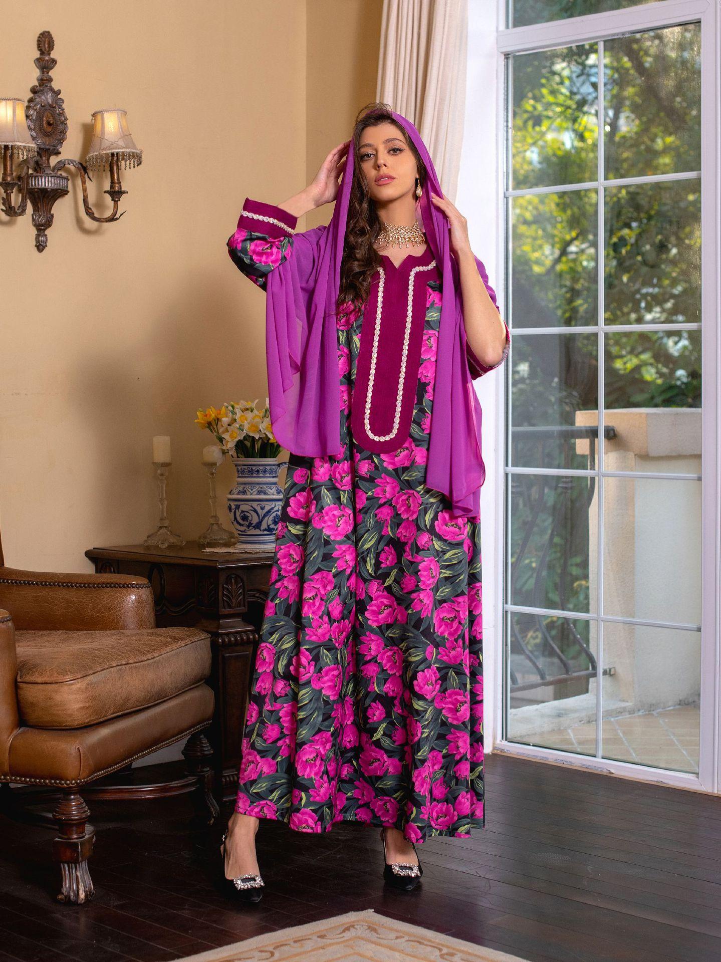 HASASERIES HS1072 Fashion New Product Hot Diamond Printed Dress