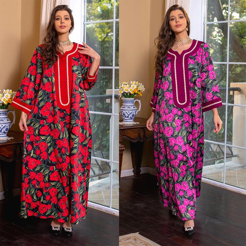 HASASERIES HS1072 Fashion New Product Hot Diamond Printed Dress