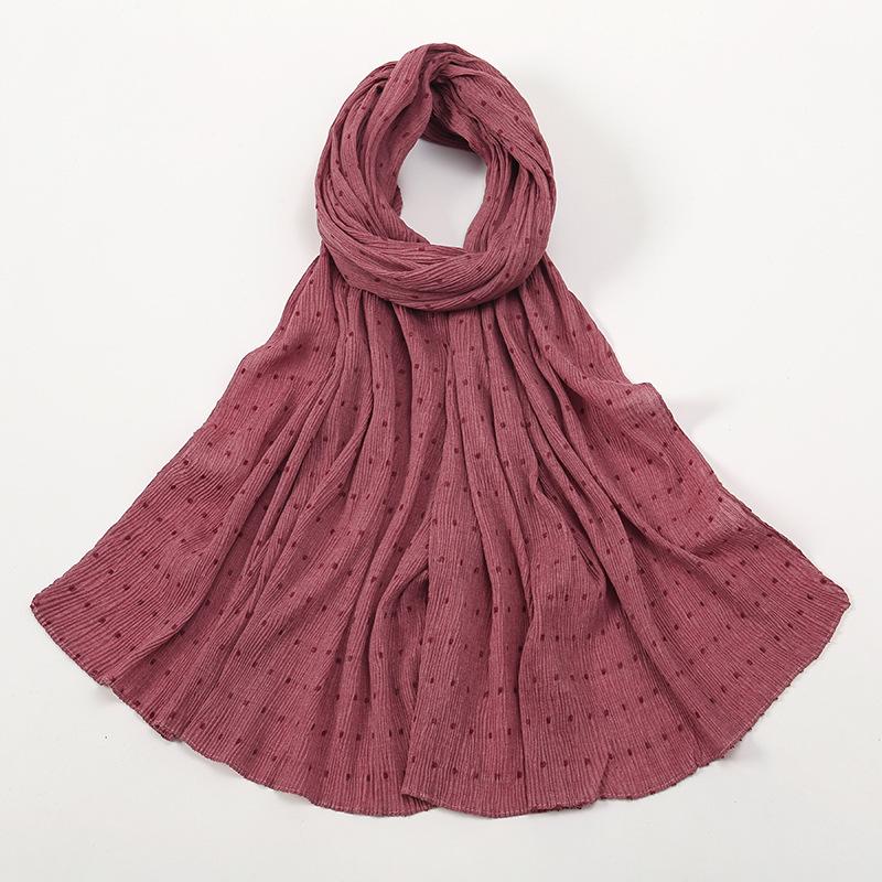 HASASERIES HS1122 Pure Color Cotton and Linen Long Scarf