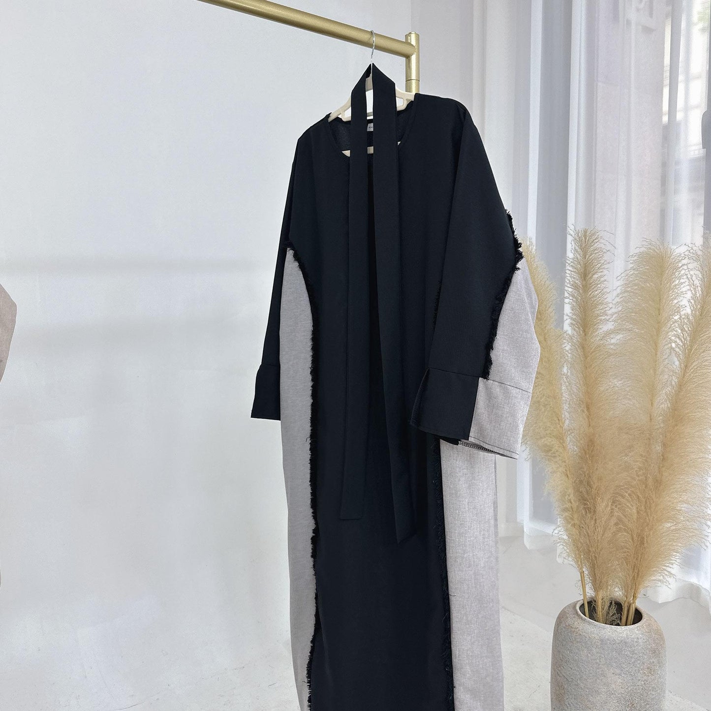HS5606 Stylish Patchwork Robe - Cardigan and Dress Style