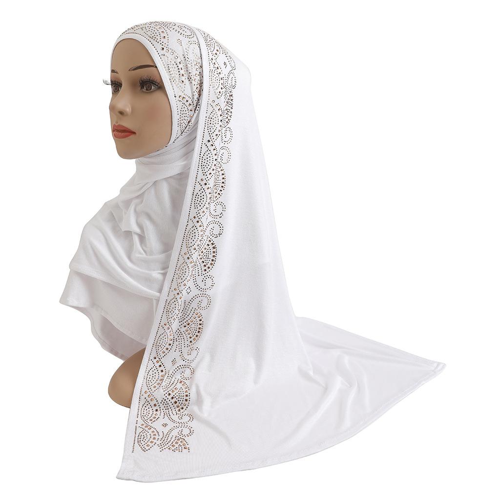 HASASERIES HS1144 Cotton Hot Gold Glass Diamond Headband