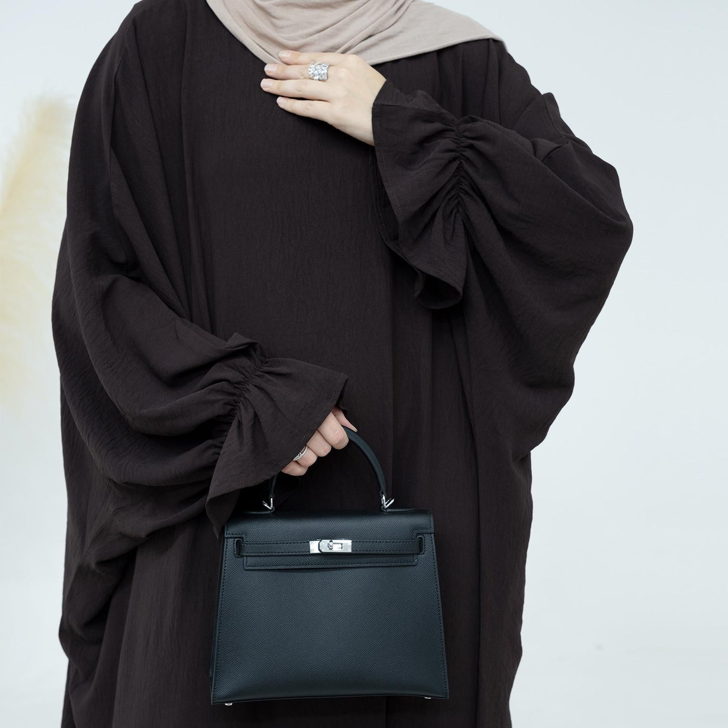 HASASERIES HS0996 1pcs Solid Color Abaya Dress