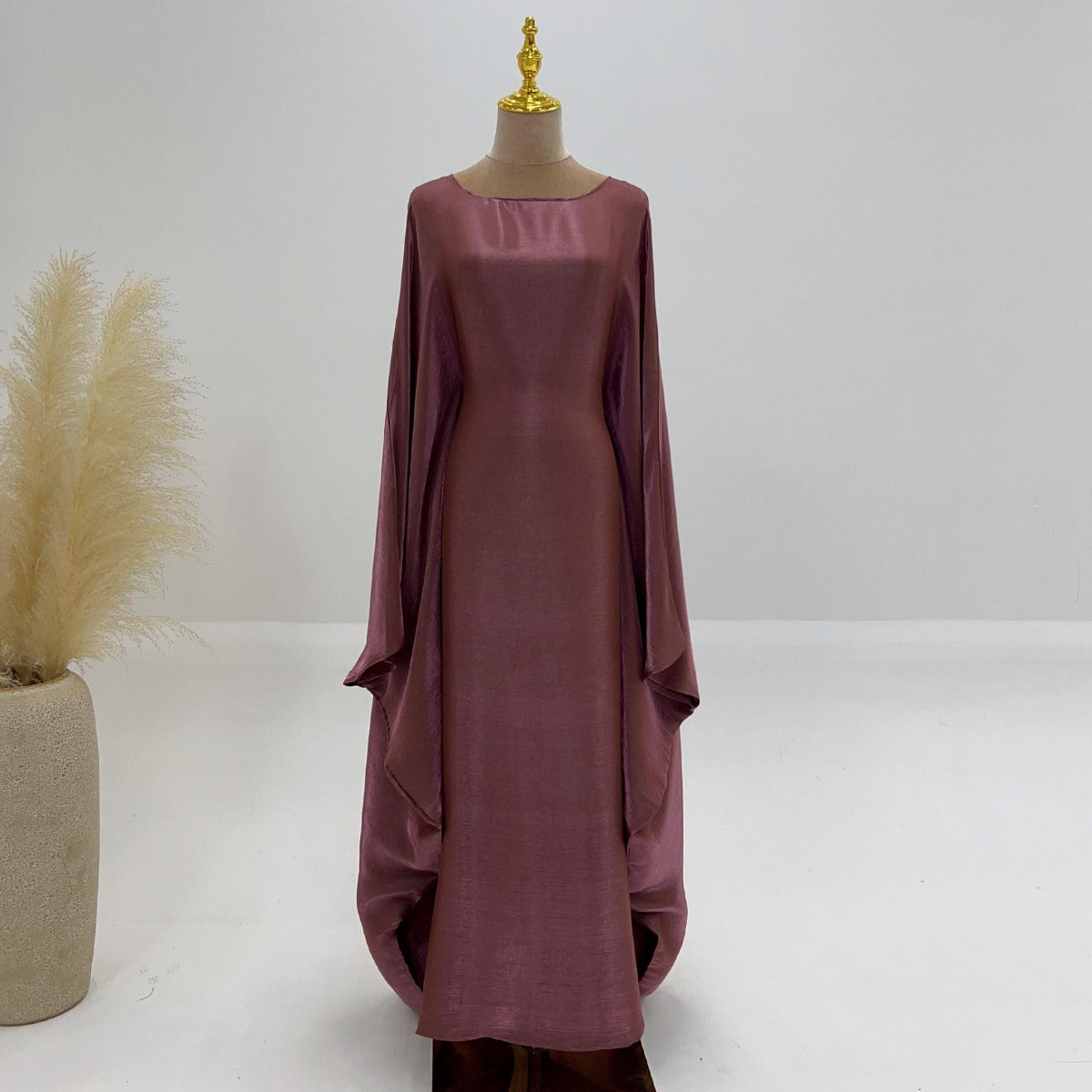 HS1348 Elegant Kaftan in Gold Cotton – 20 Vibrant Colors Available