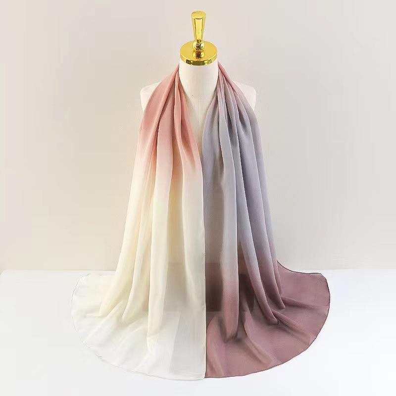 HASASERIES HS1148 New Gradient Chiffon Headscarf