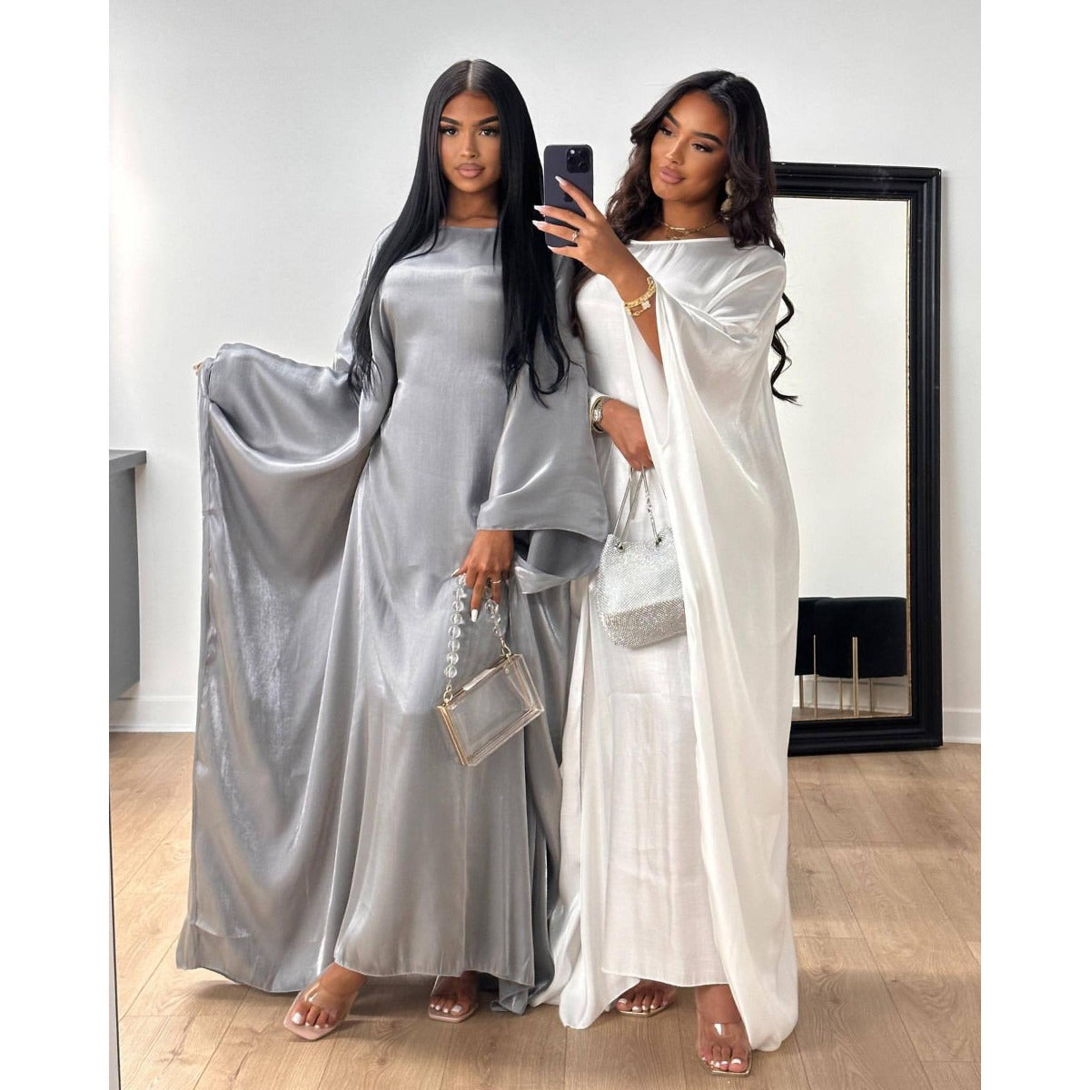 HS1348 Elegant Kaftan in Gold Cotton – 20 Vibrant Colors Available