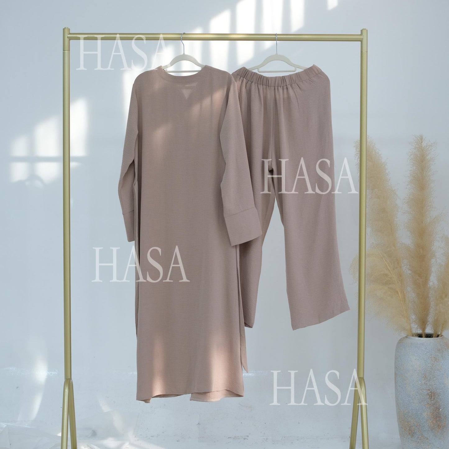 HASA HS5869 بدلة صيفية رائعة من قطعتين - تصميم أزرار متعدد الألوان