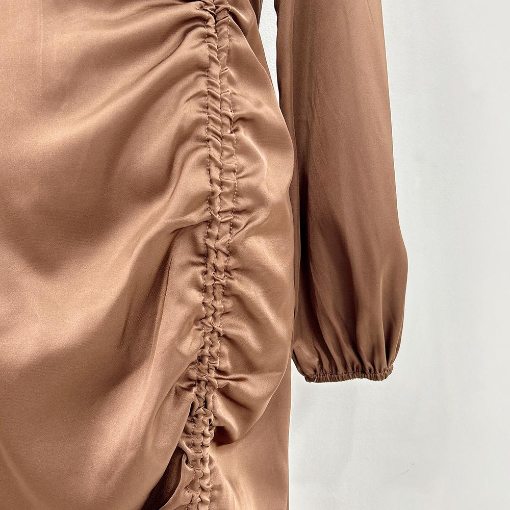 HASASERIES HS1045 Solid Color Large Robe Dress