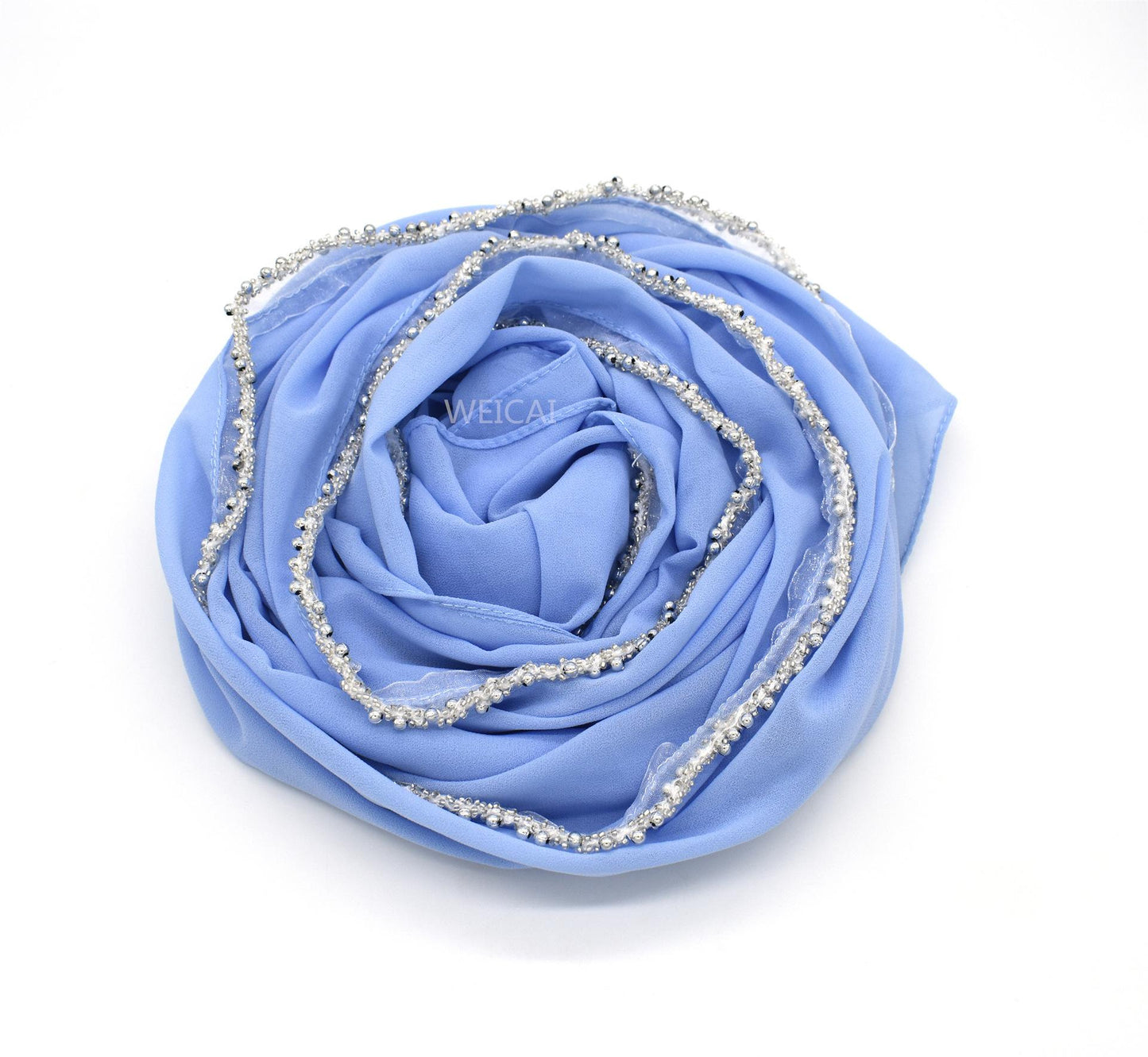 Bandeau Hijab en mousseline de soie unie HASASERIES HS1117