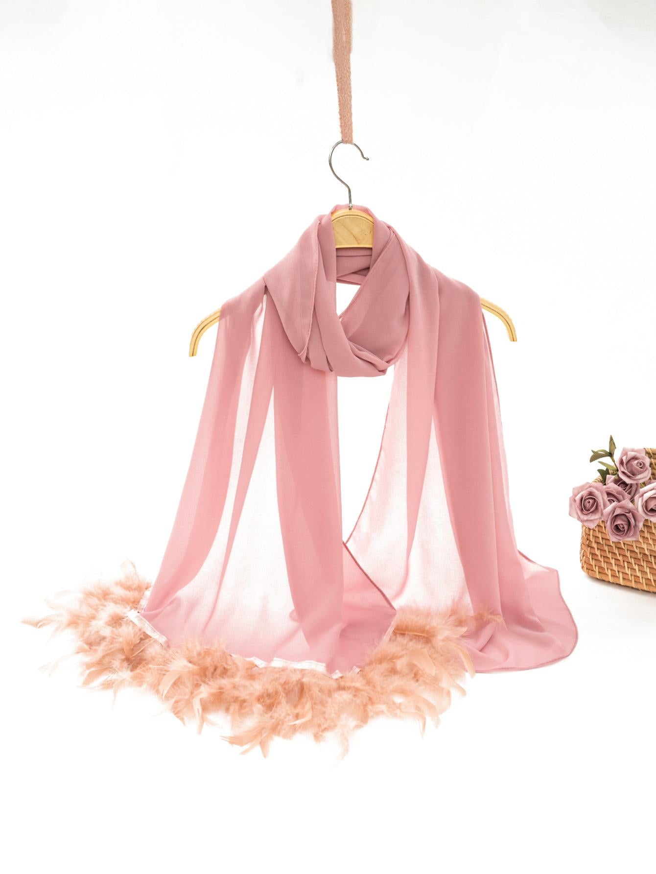 HASASERIES HS1146 Pure Color Chiffon Breathable Headscarf