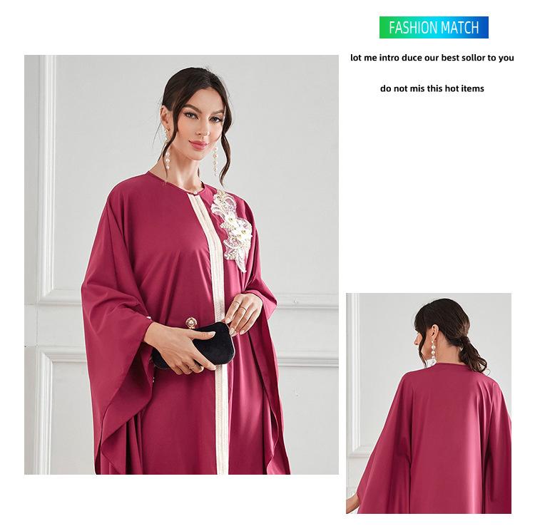 HASASERIES HS1087 New Style Elegant Decal Dress Robe