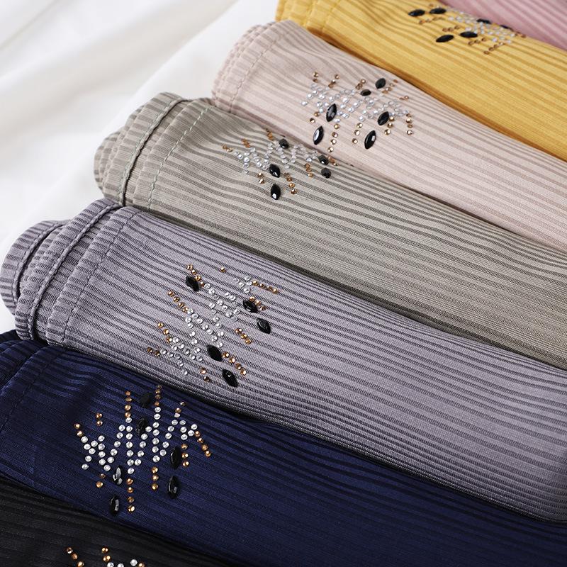 HASASERIES HS1133 Nouveau foulard rayé pour perçage à chaud