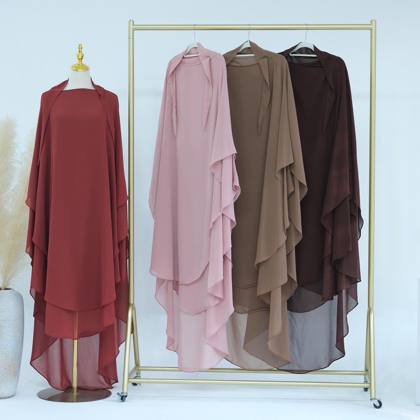 Grand foulard pivotant en mousseline de soie à double épaisseur HASASERIES HS1000