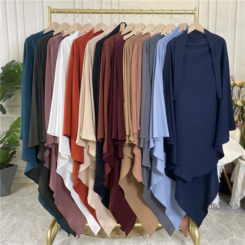 HS0455 Nidha Khimar de couleur unie