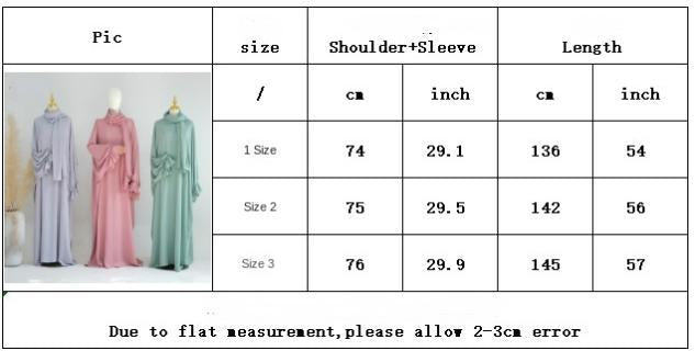 HASASERIES HS1044 2pcs Set Abaya with Two Layer Khimar