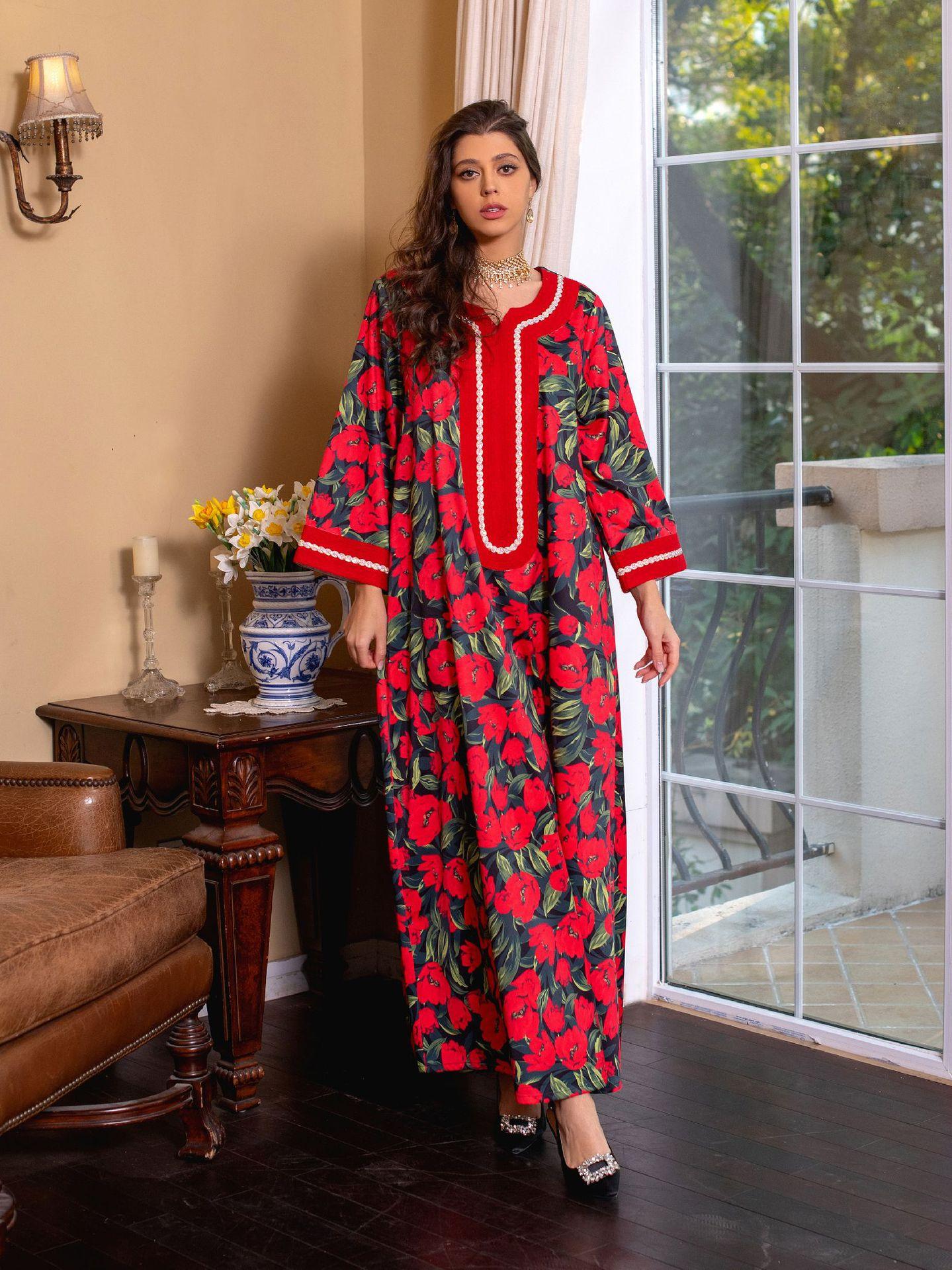 HASASERIES HS1072 Fashion New Product Hot Diamond Printed Dress