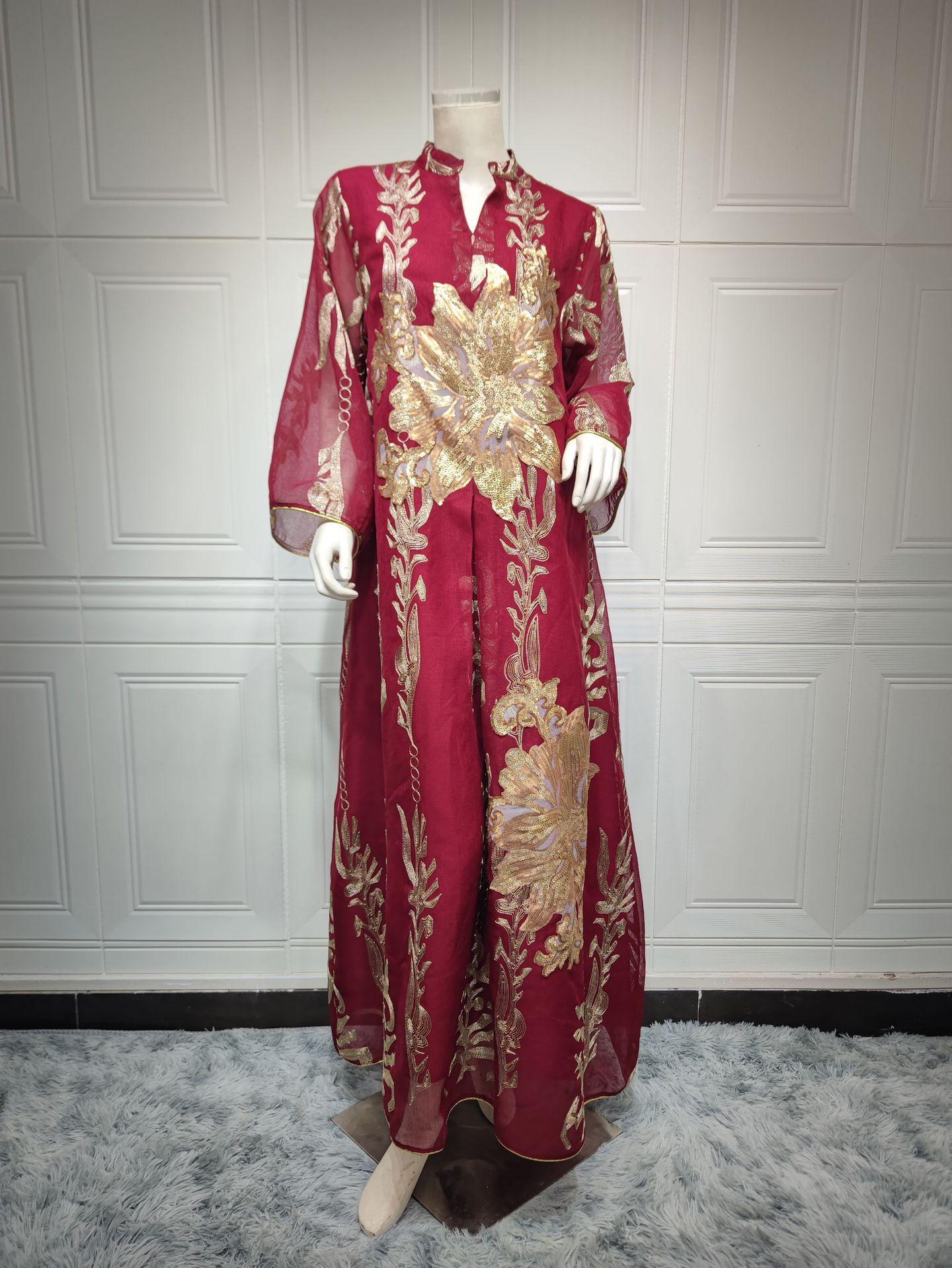 HASASERIES HS0444 Embroidered Muslim Robe