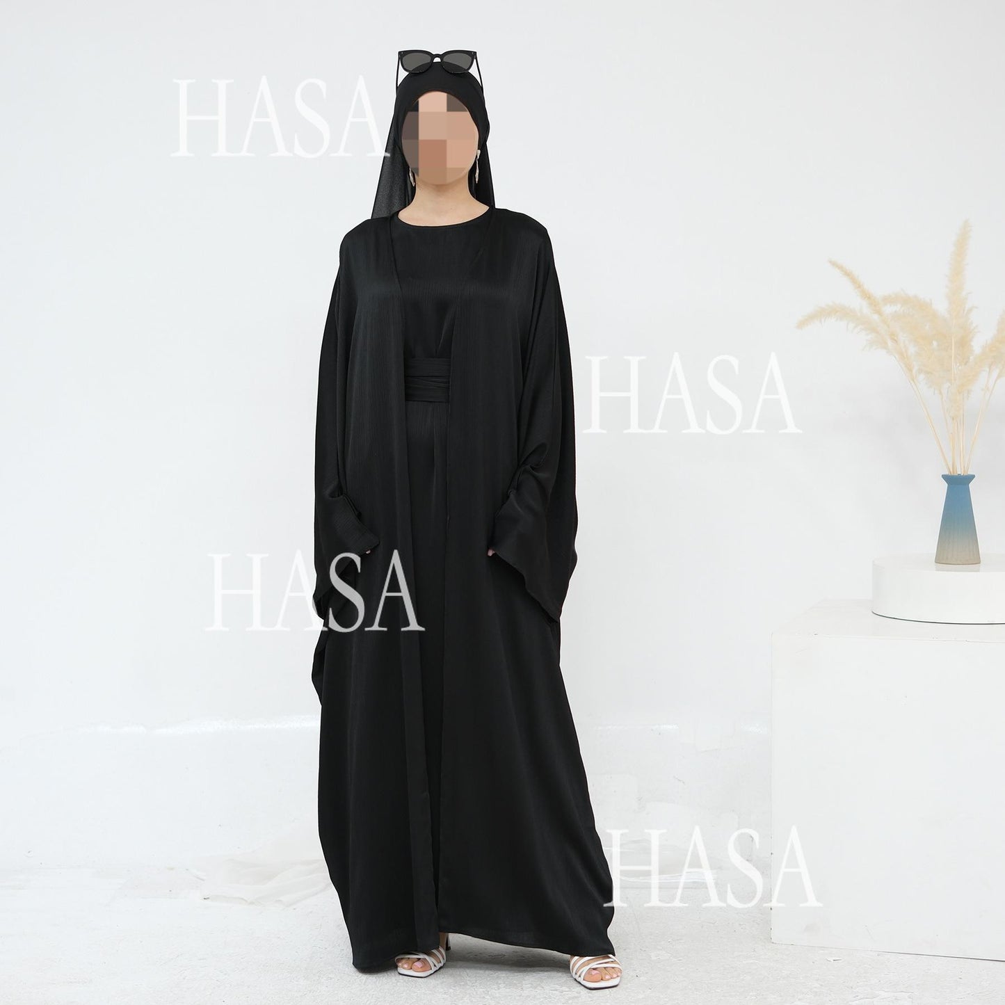 HS6575 Elegant Two-piece Cardigan Robe Set