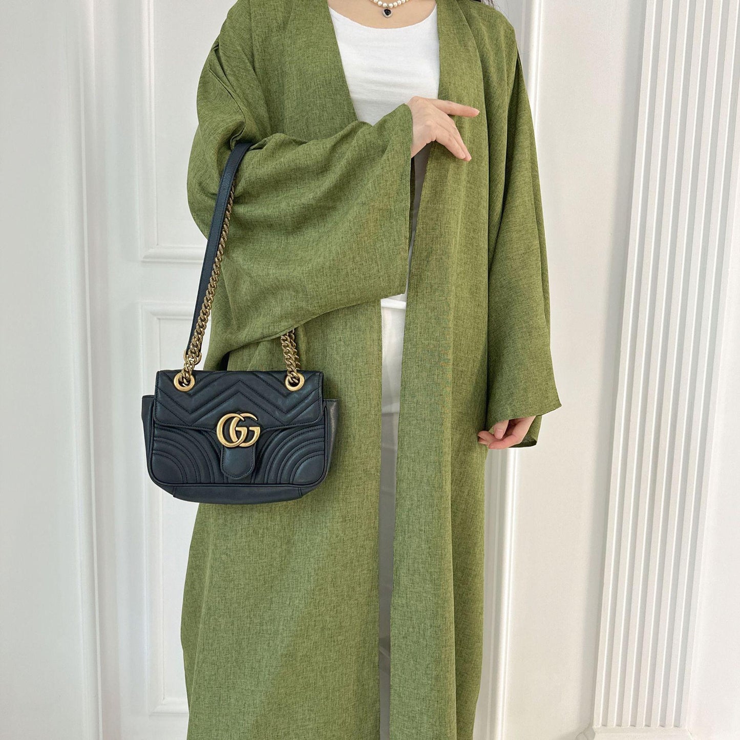 HASASERIES HS0714 Cardigan décontracté de couleur unie grande taille