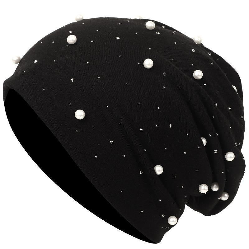 HASASERIES HS1092 Pearl Hot Diamond Pullover Cap