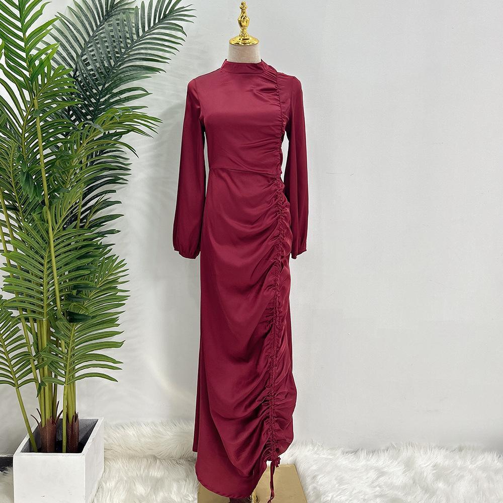 HASASERIES HS1045 Solid Color Large Robe Dress