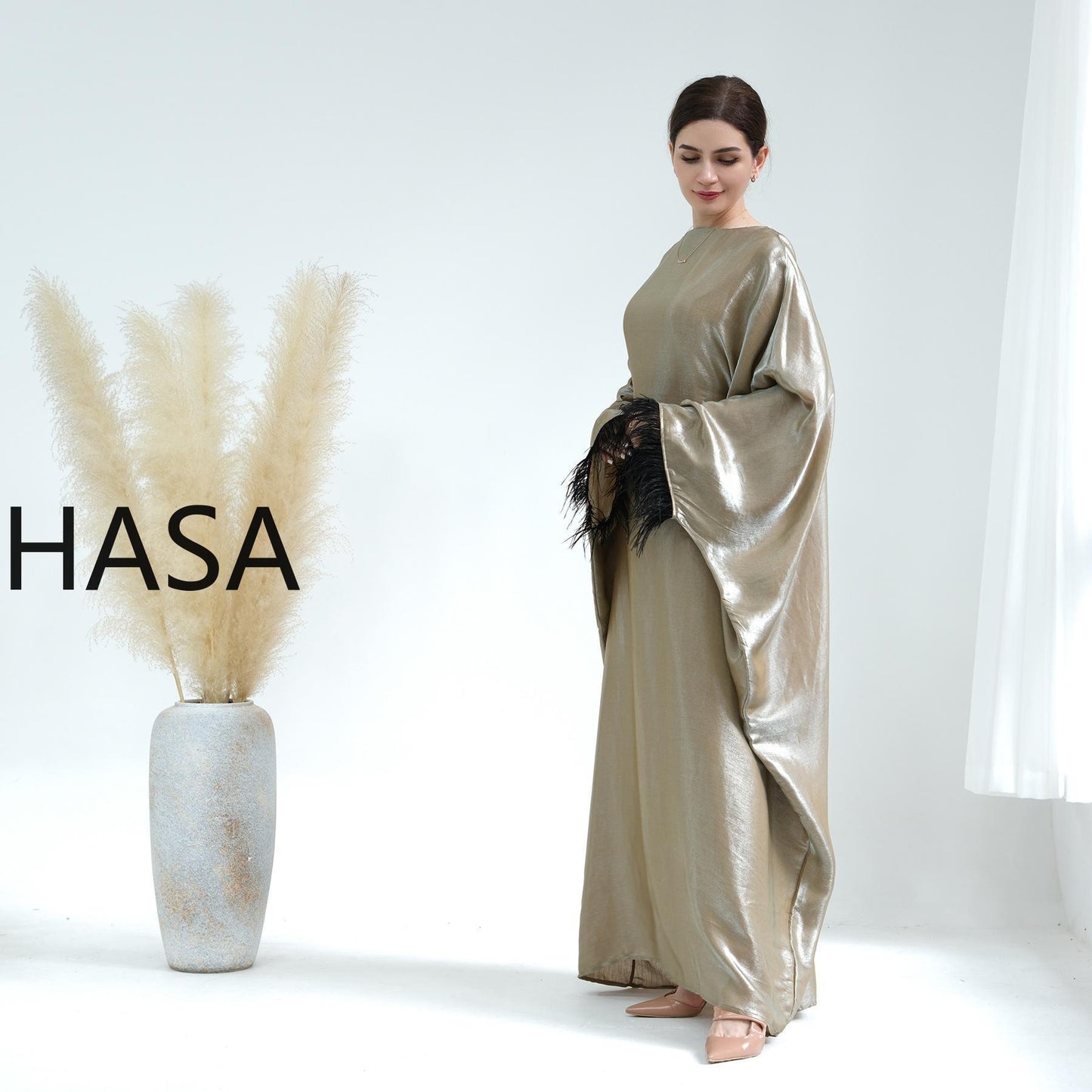 Série Kaftan fluide HASA HS0706 Metallic Elegance