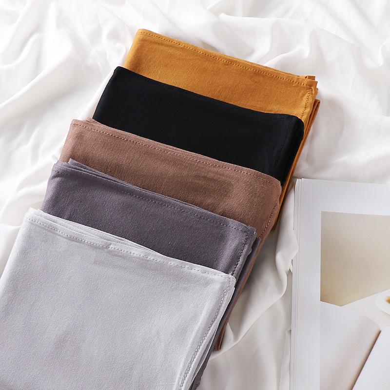 HASASERIES HS1051 Fashion Warm Solid Color Scarf