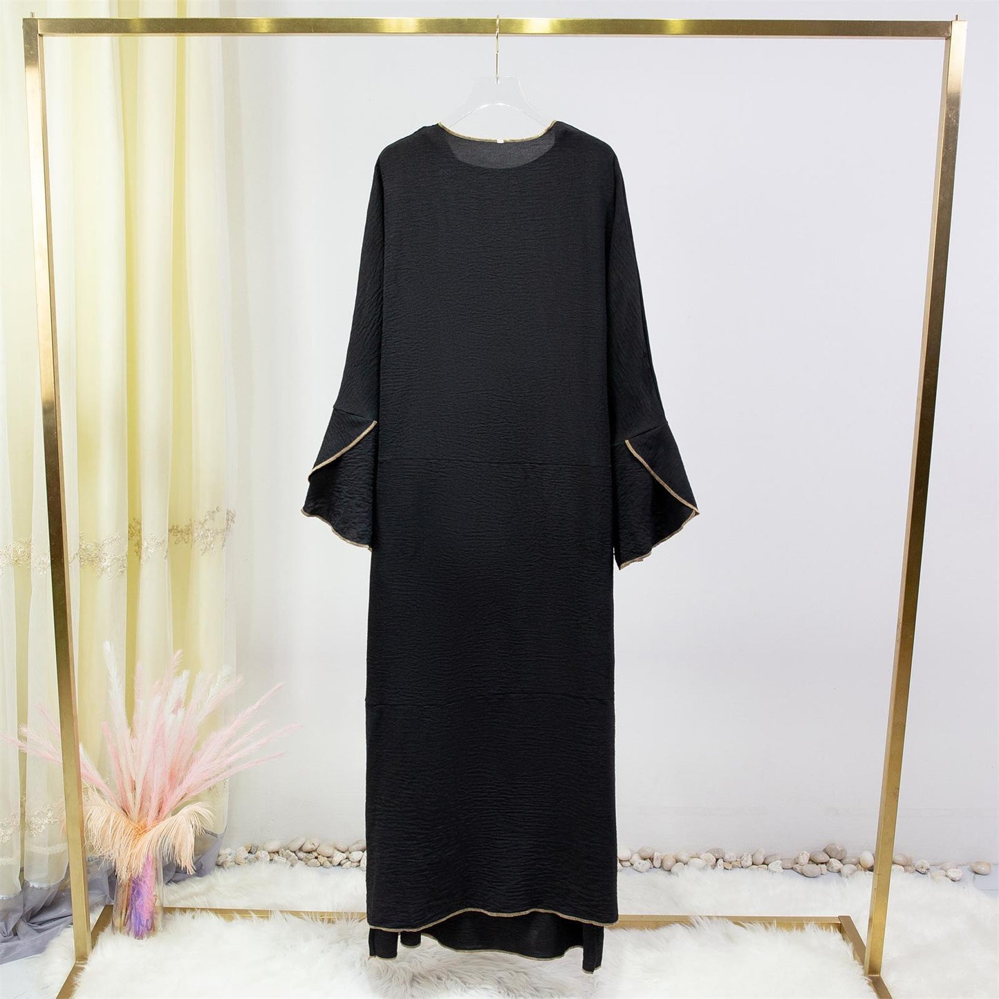 HASASERIES HS1098 3pcs Set Without Sleeves Inner Dress+Cardigan+special Belt