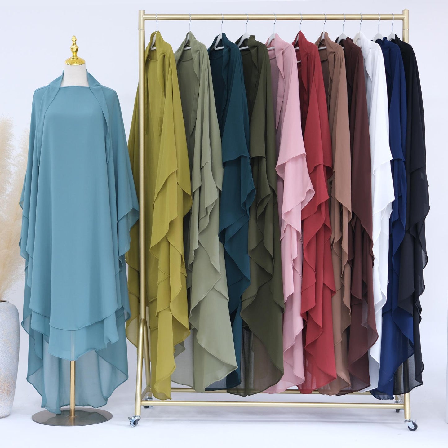 Grand foulard pivotant en mousseline de soie à double épaisseur HASASERIES HS1000