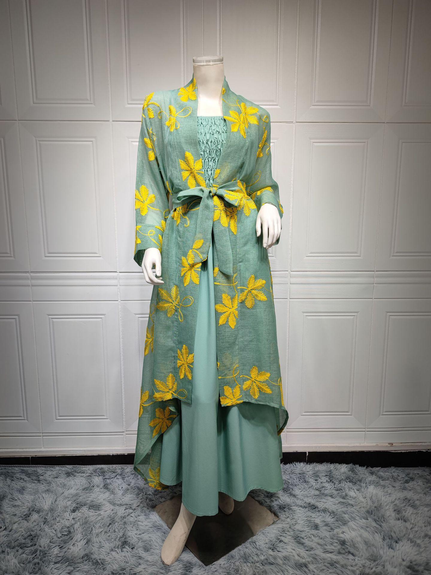 HASASERIES HS1076 2pcs Inner Dress with Cardigan