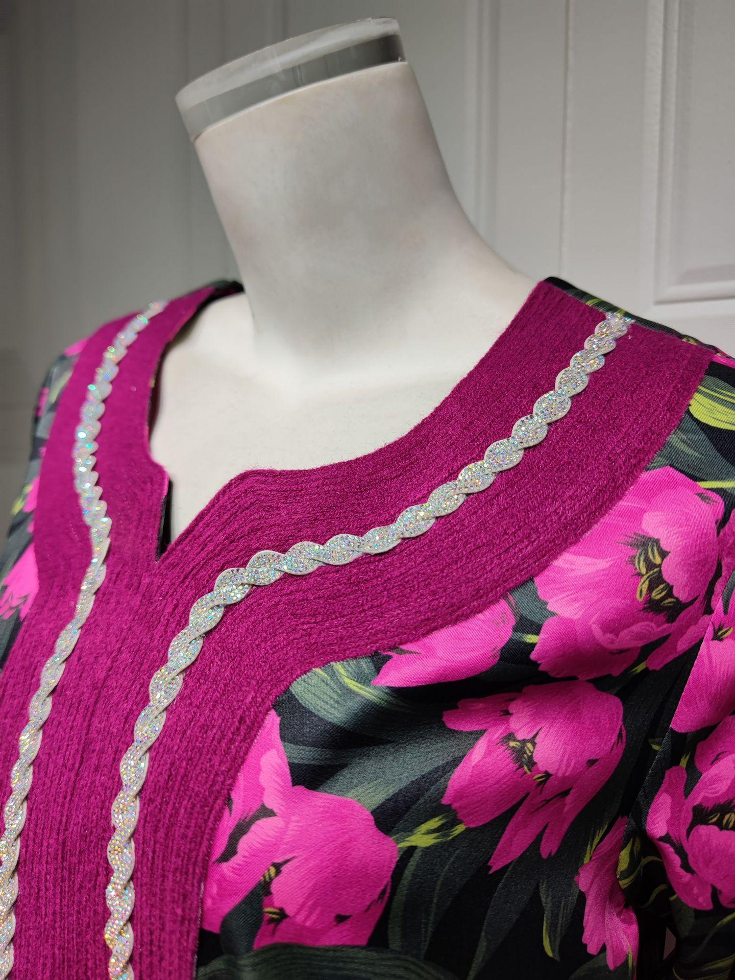 HASASERIES HS1072 Fashion New Product Hot Diamond Printed Dress