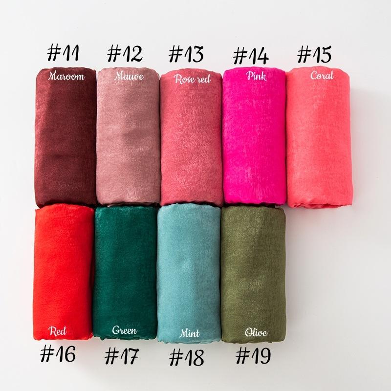 HASASERIES HS1069 Solid Color Scarf Baotou Scarf