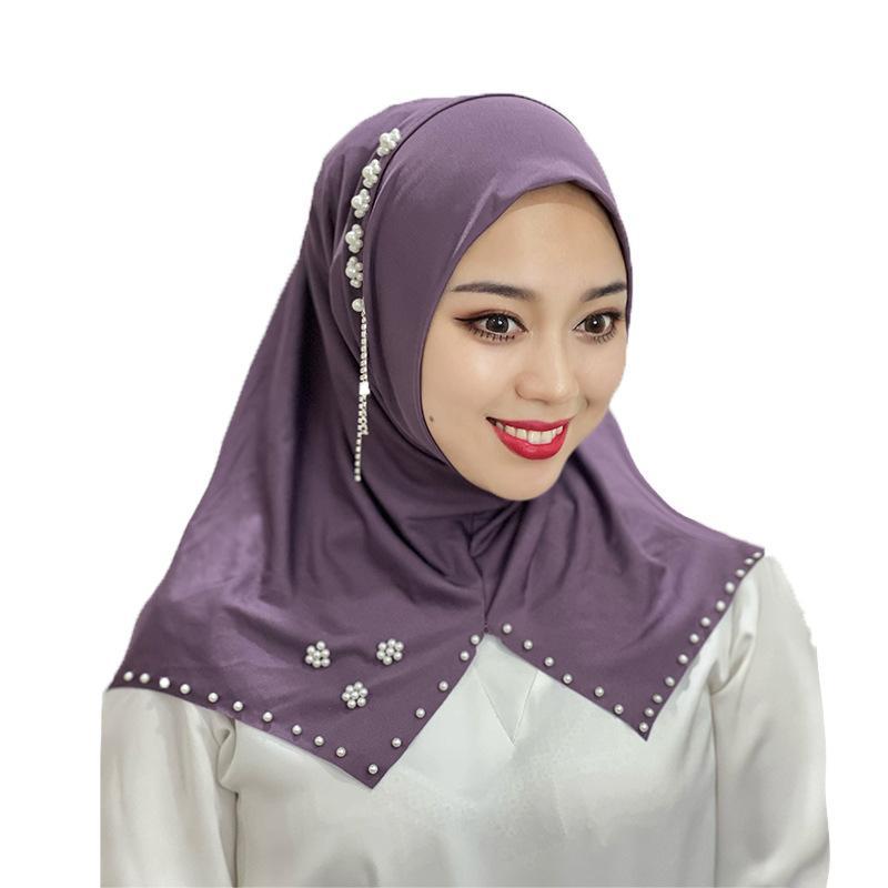 HASASERIES HS1110 Monochrome Beaded Flower Headband