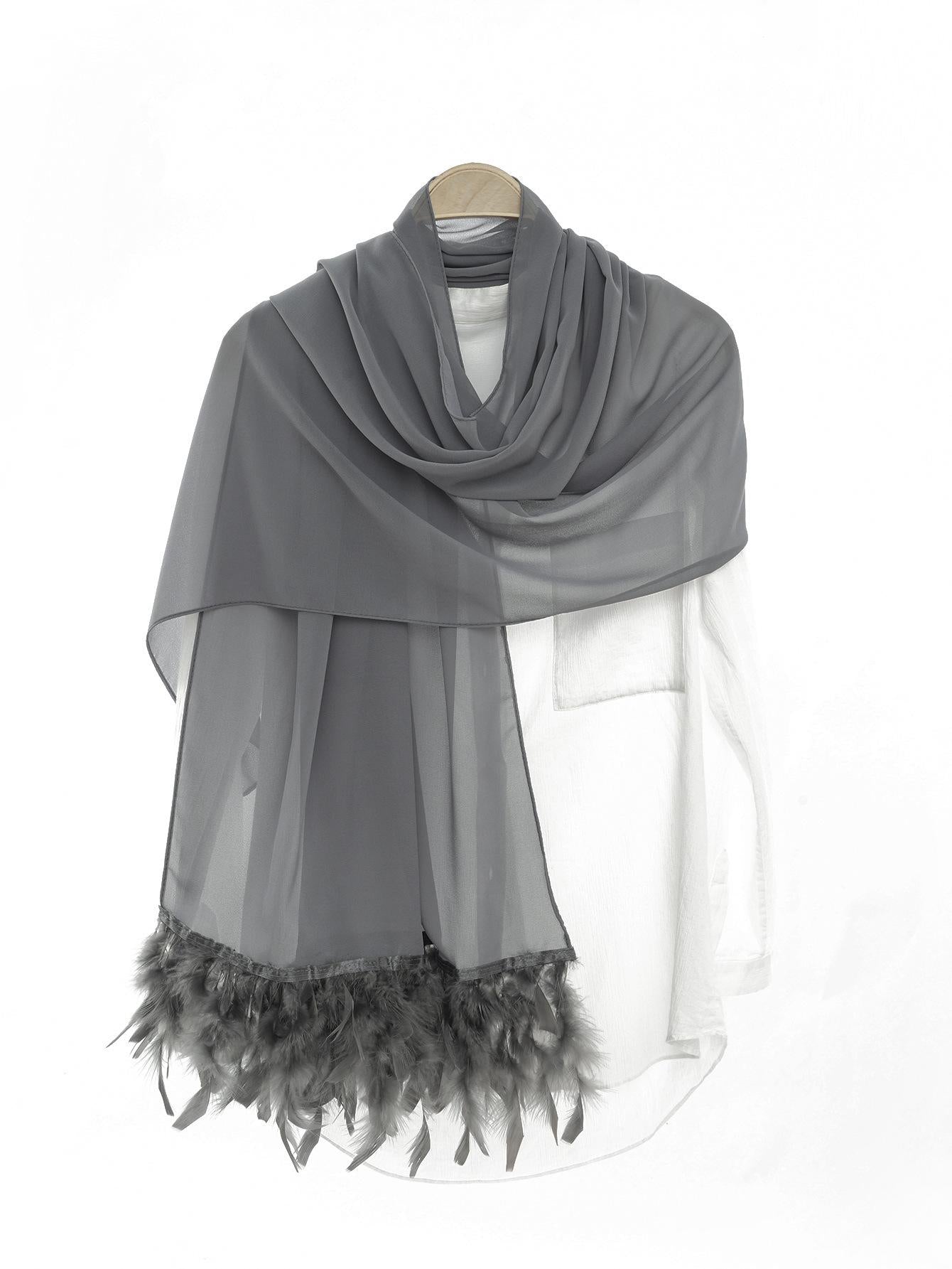 HASASERIES HS1146 Pure Color Chiffon Breathable Headscarf
