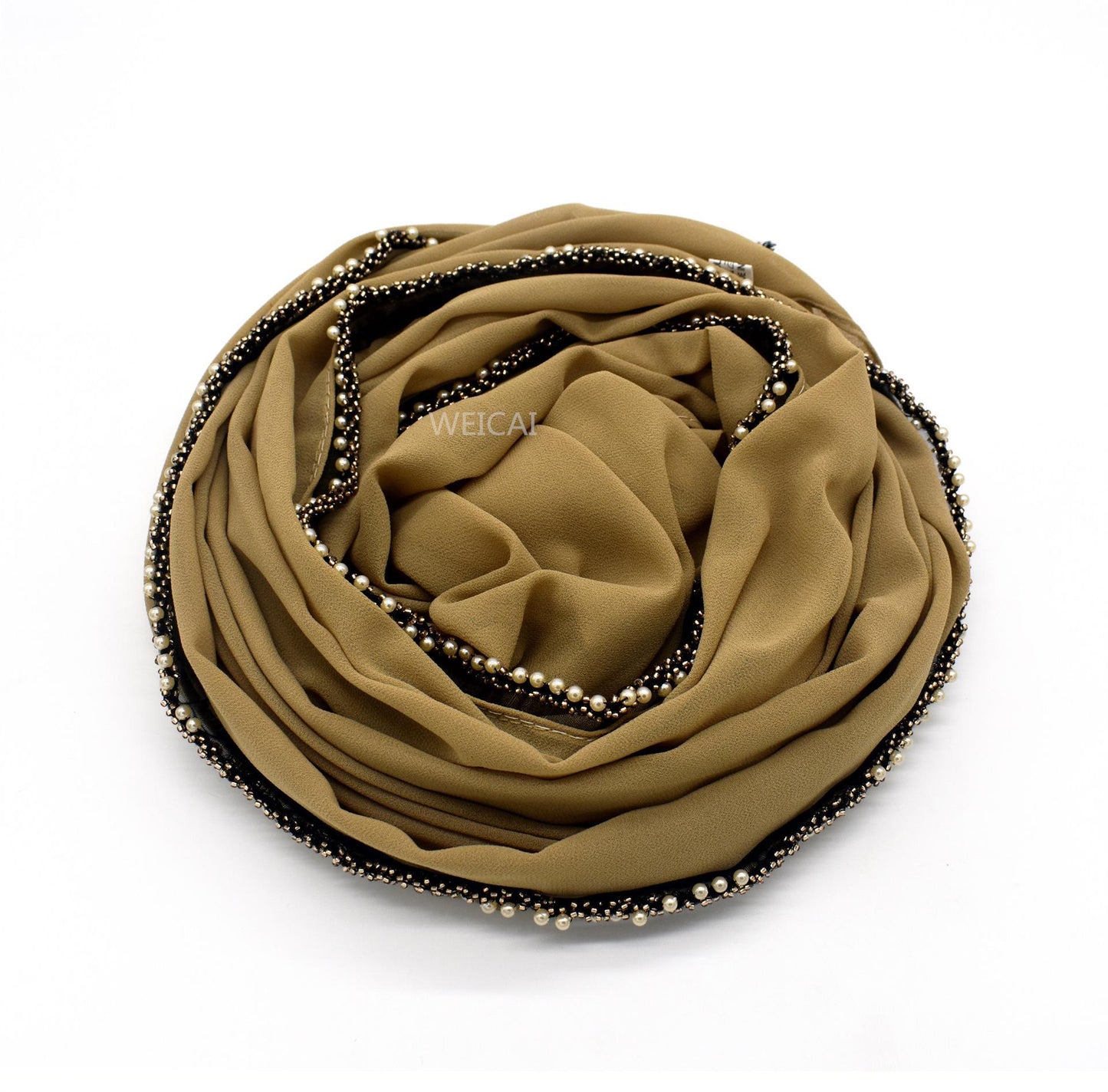 Bandeau Hijab en mousseline de soie unie HASASERIES HS1117