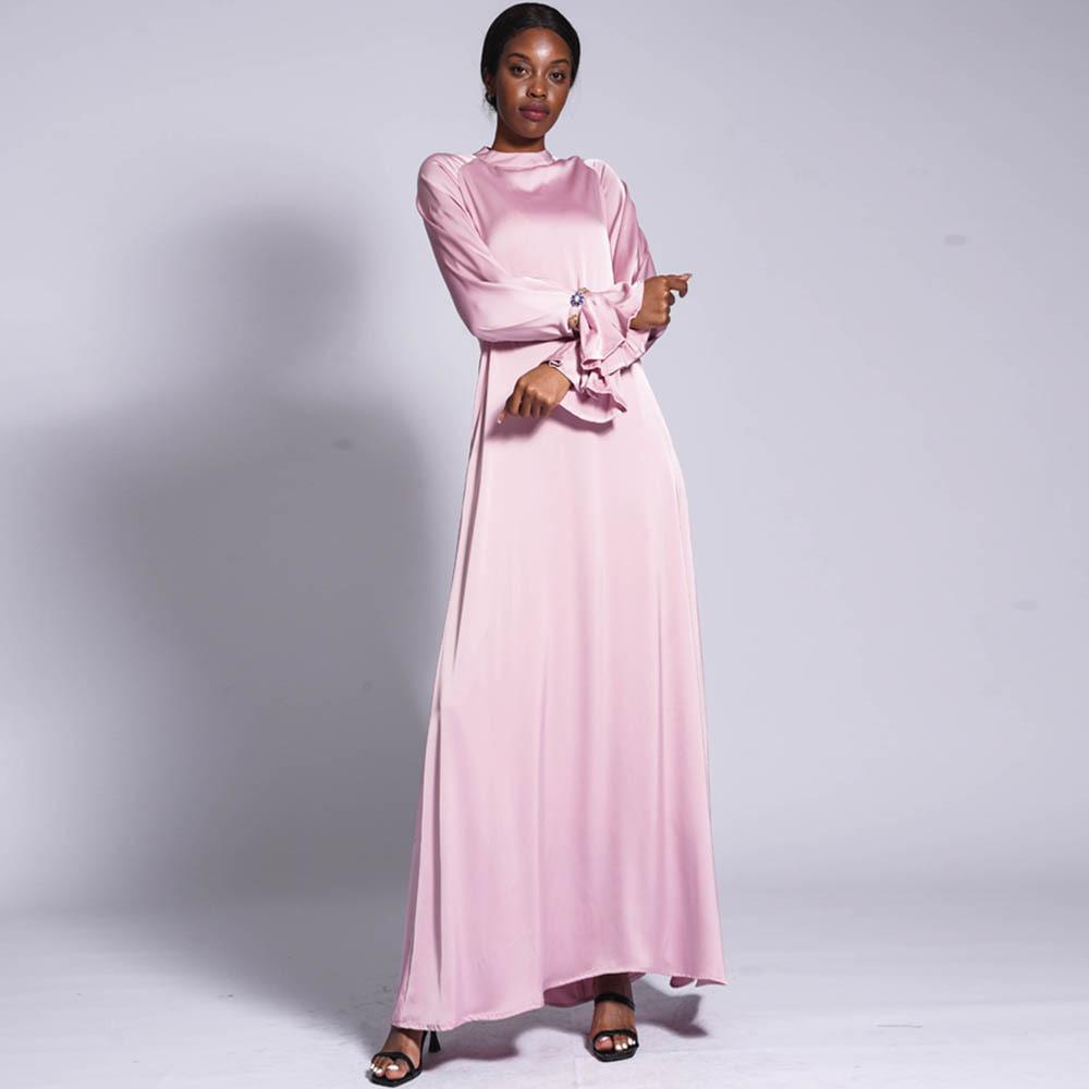 Robe longue ample unie à boucle diamant HASASERIES HS0436