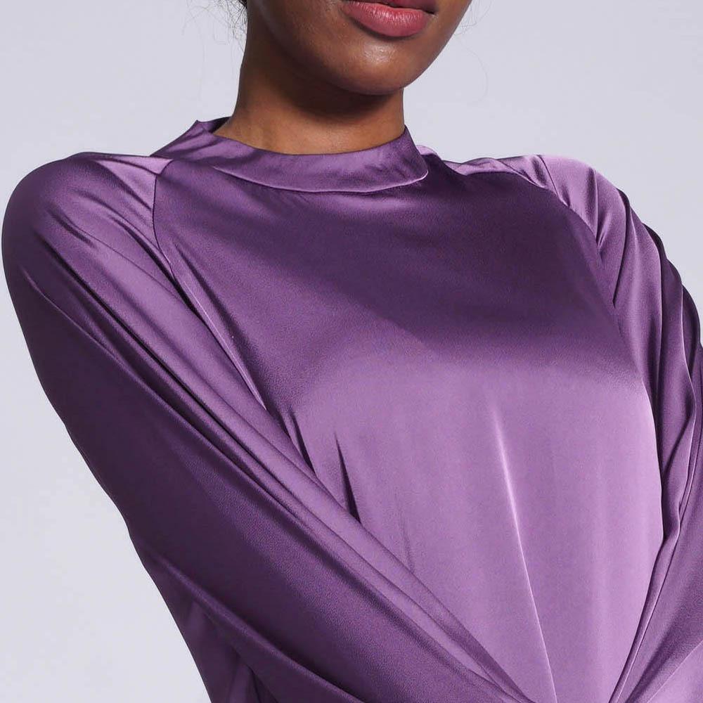 Robe longue ample unie à boucle diamant HASASERIES HS0436