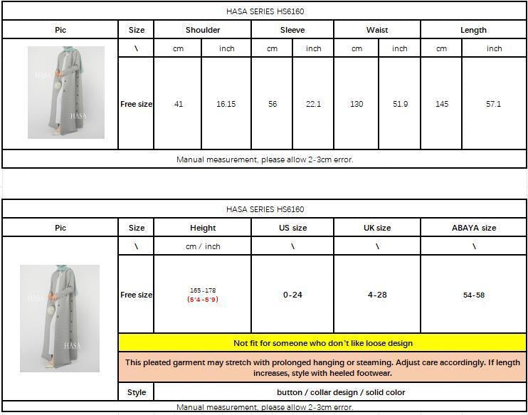 HS6160 Elegant Long Sleeve Abaya in Solid Tone with Pleats and Button Detail At Collar
