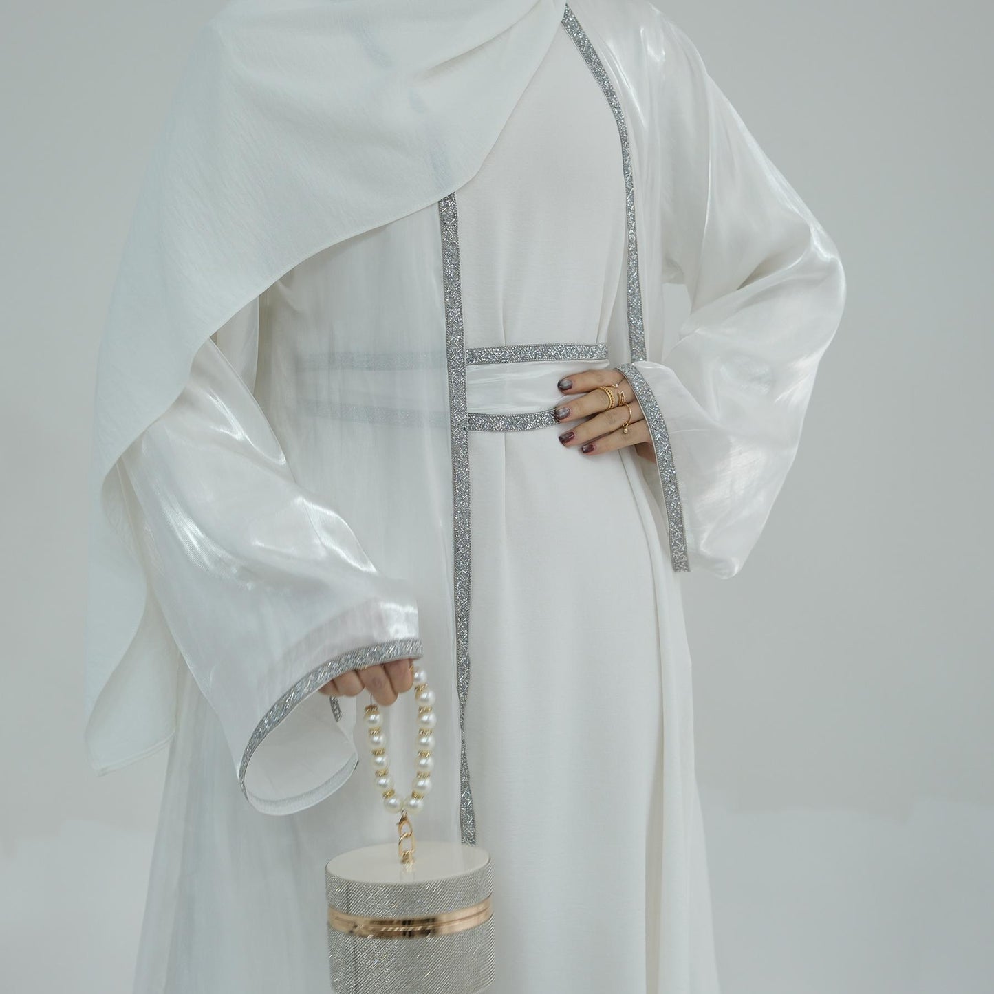 HASASERIES HS1184 Ensemble 2 pièces cardigan + robe intérieure