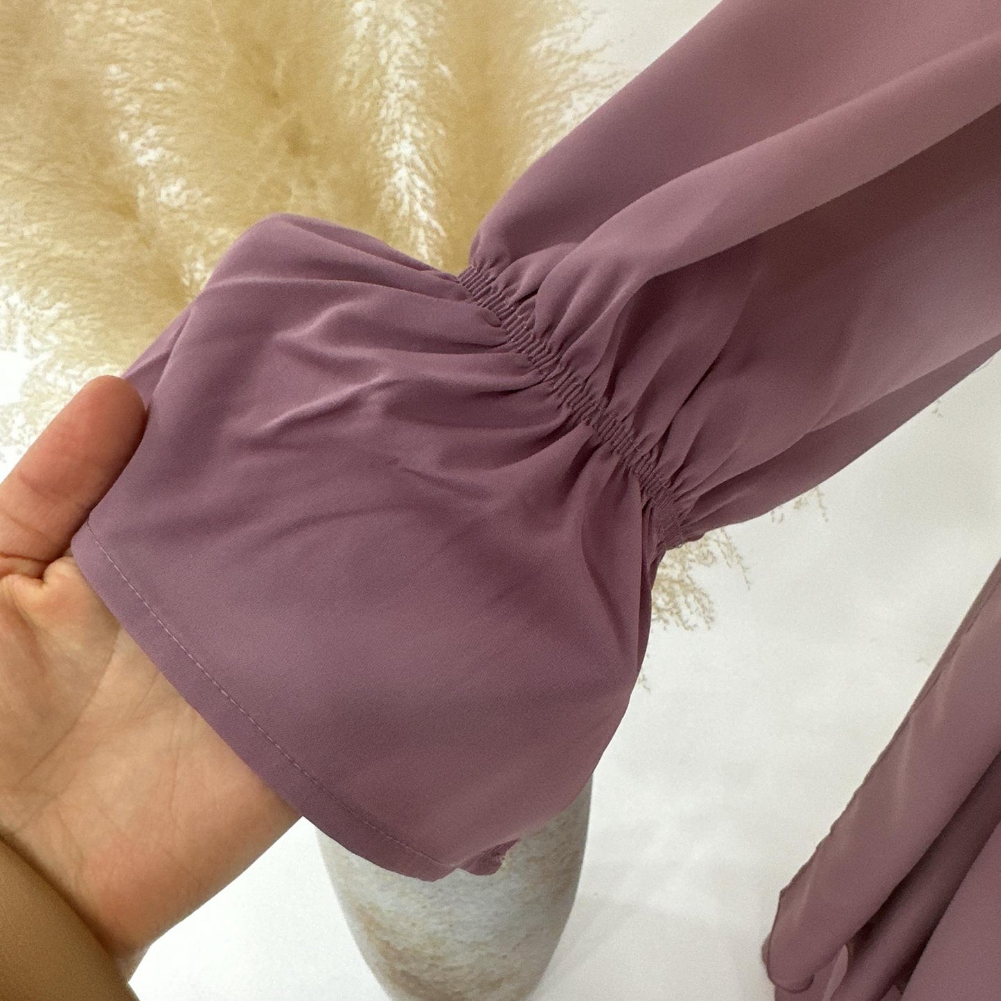 HASASERIES HS1173 Solid Color Hooded Abaya with Side Pocket