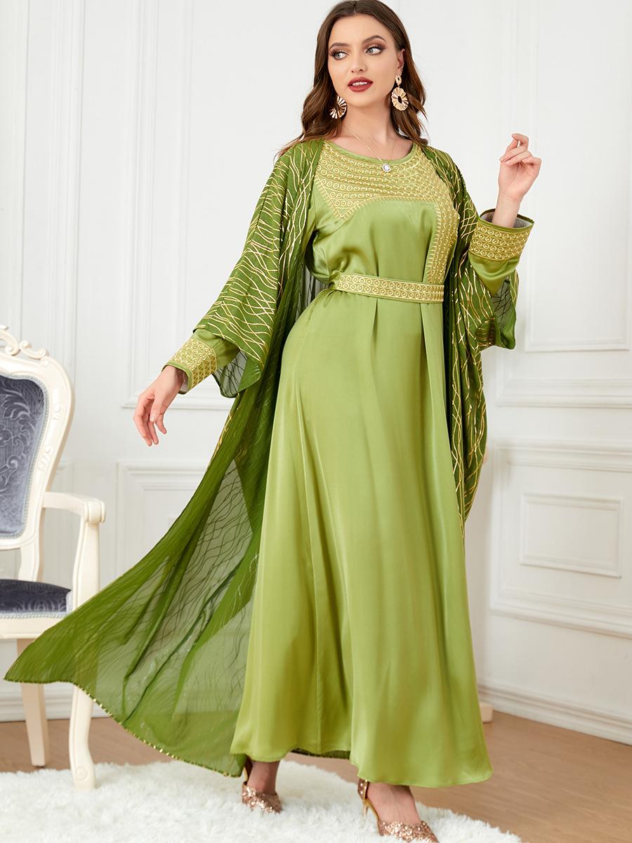 HASASERIES HS1059 2pcs Inner Dress with Cardigan