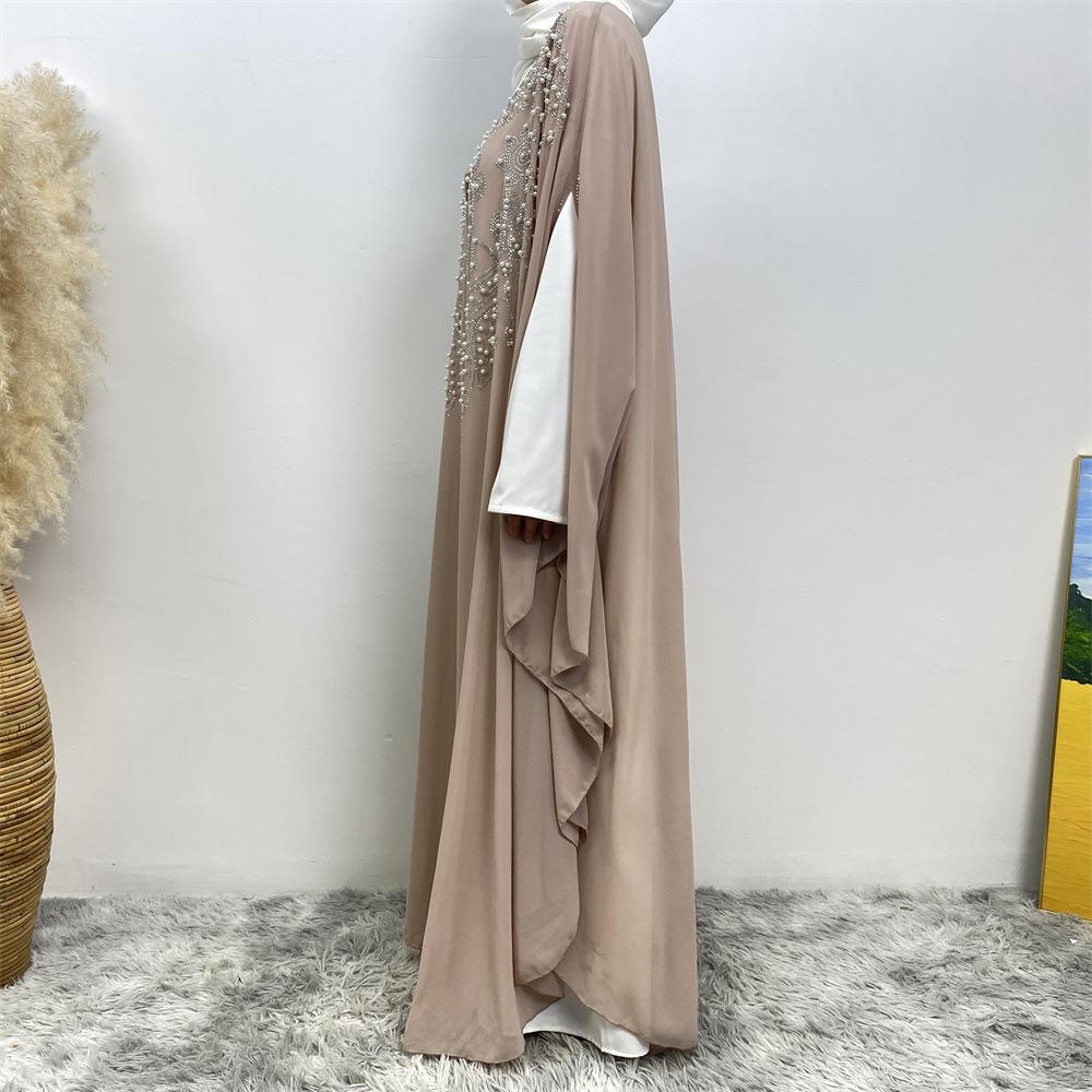 Robe cardigan musulmane à strass HASASERIES HS1085