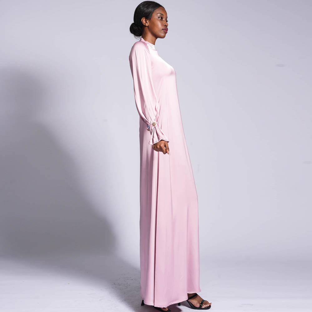 Robe longue ample unie à boucle diamant HASASERIES HS0436