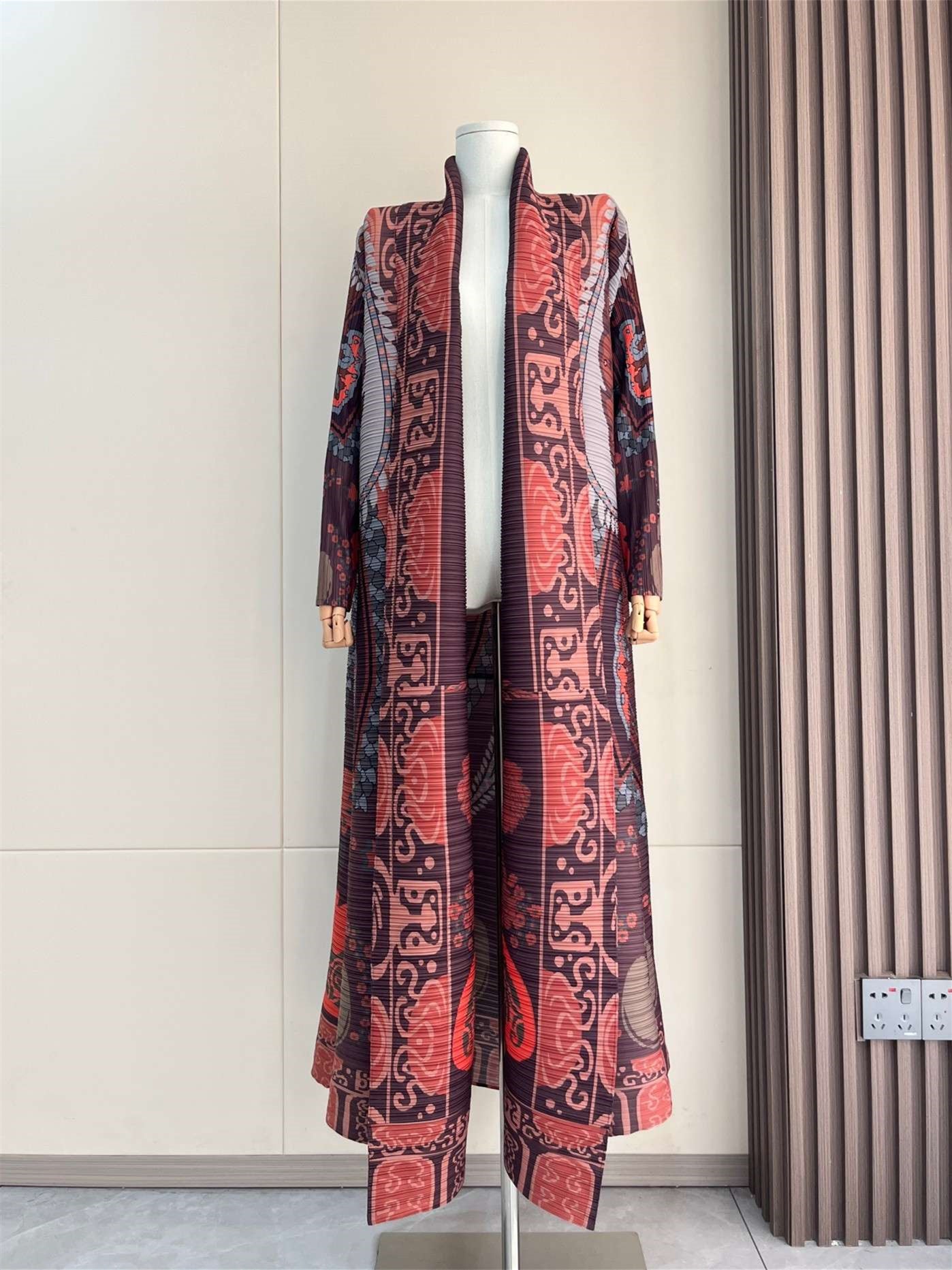 HASA Inclusive Sizing Crinkle Pleated Georgette Ramadan Stretchy Abaya-1